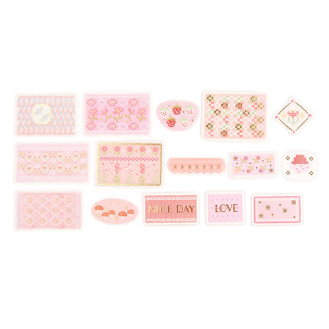 BGM Deco Sticker - Hokuou Amimono (Scandinavian Knitting) - Pink