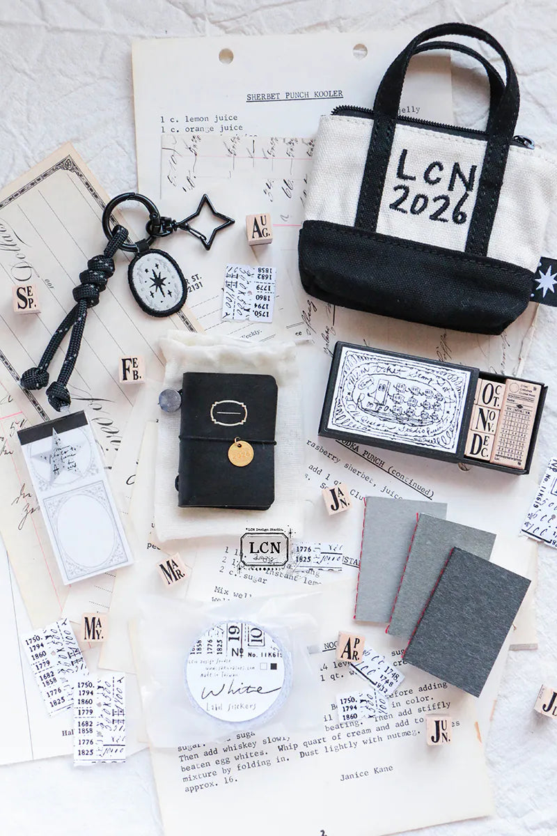 LCN 2026 Mini Tote Stationery Set - Black Cover – Yoseka Stationery