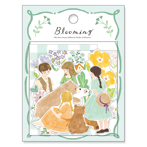Mind Wave - Blooming Flake Sticker - Mint Bear