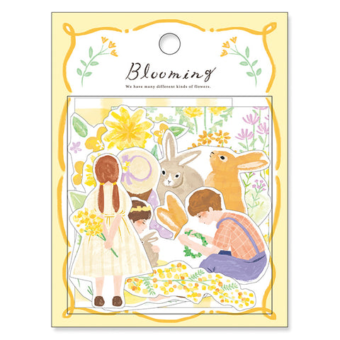 Mind Wave - Blooming Flake Sticker - Yellow Rabbit
