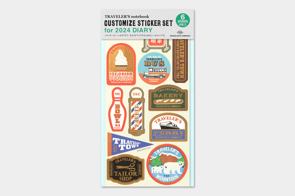 TRAVELER'S Notebook Customized Sticker Set for 2024 Diary – Yoseka  Stationery