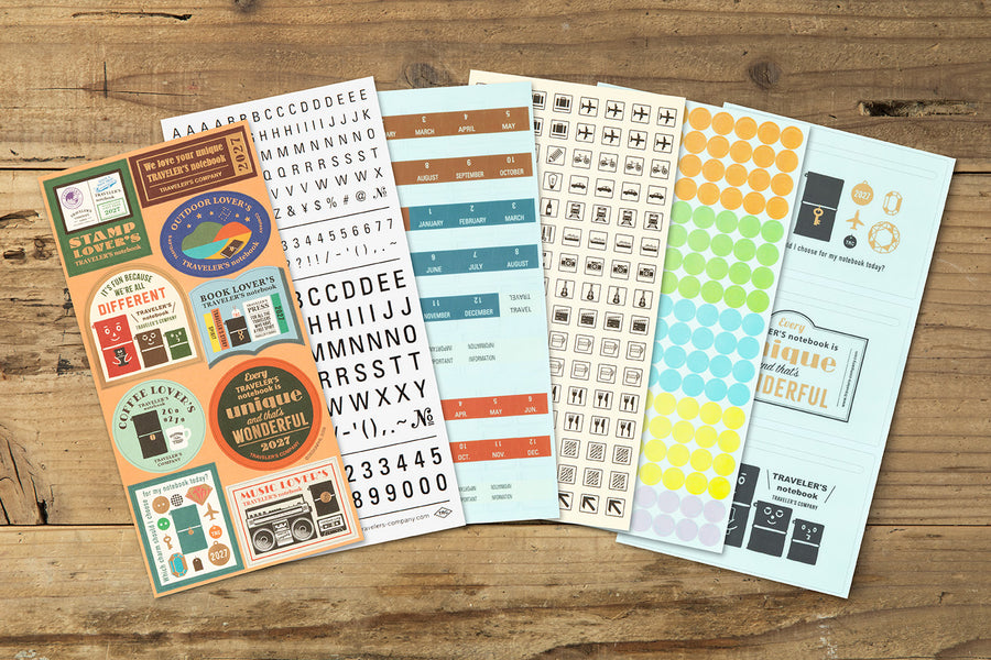 TRAVELER'S Notebook Customized Sticker Set for 2027 Diary (Pre-Order Starts Sept 7 @ 11am ET; Shipping Starts After 10/19)
