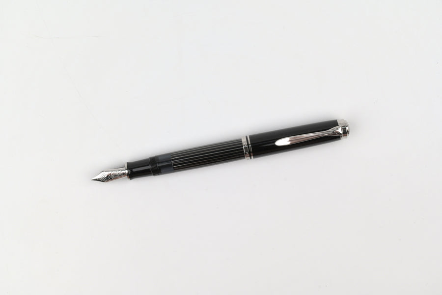 Pelikan M815 Fountain Pen - Souverän - Metal Striped - Black - Special Edition