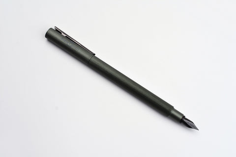 Faber-Castell - Design Neo Slim Fountain Pen - Olive Green Aluminum