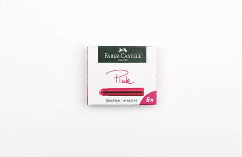 Faber-Castell - Fountain Pen Ink Cartridges - Pink - Pack of 6