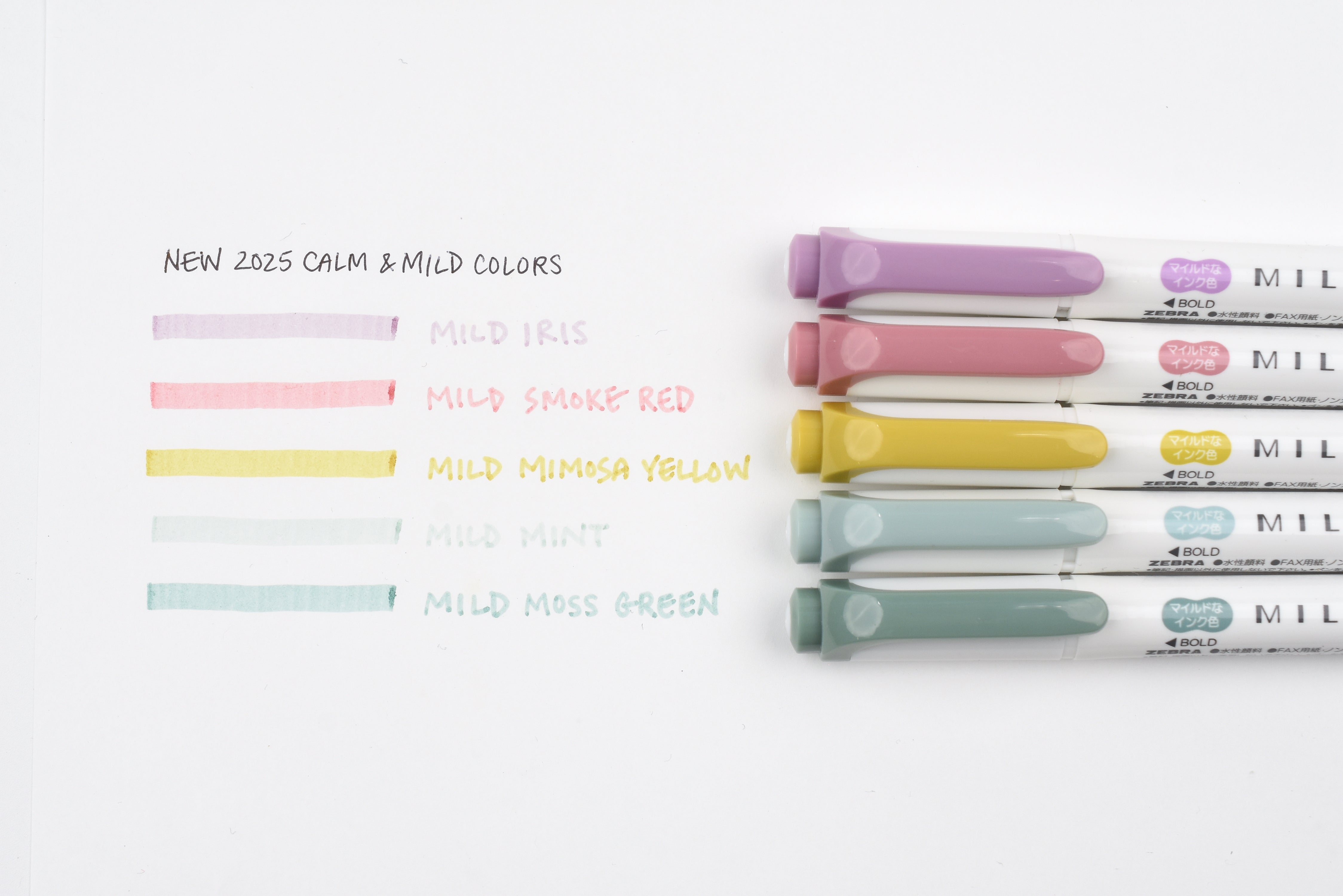 Zebra Highlighter Mildliner (with New 2025 Colors!) – Yoseka