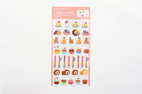 Furukawa Paper Sticker Sheet - Sweets Animal Workshop - Western Sweets
