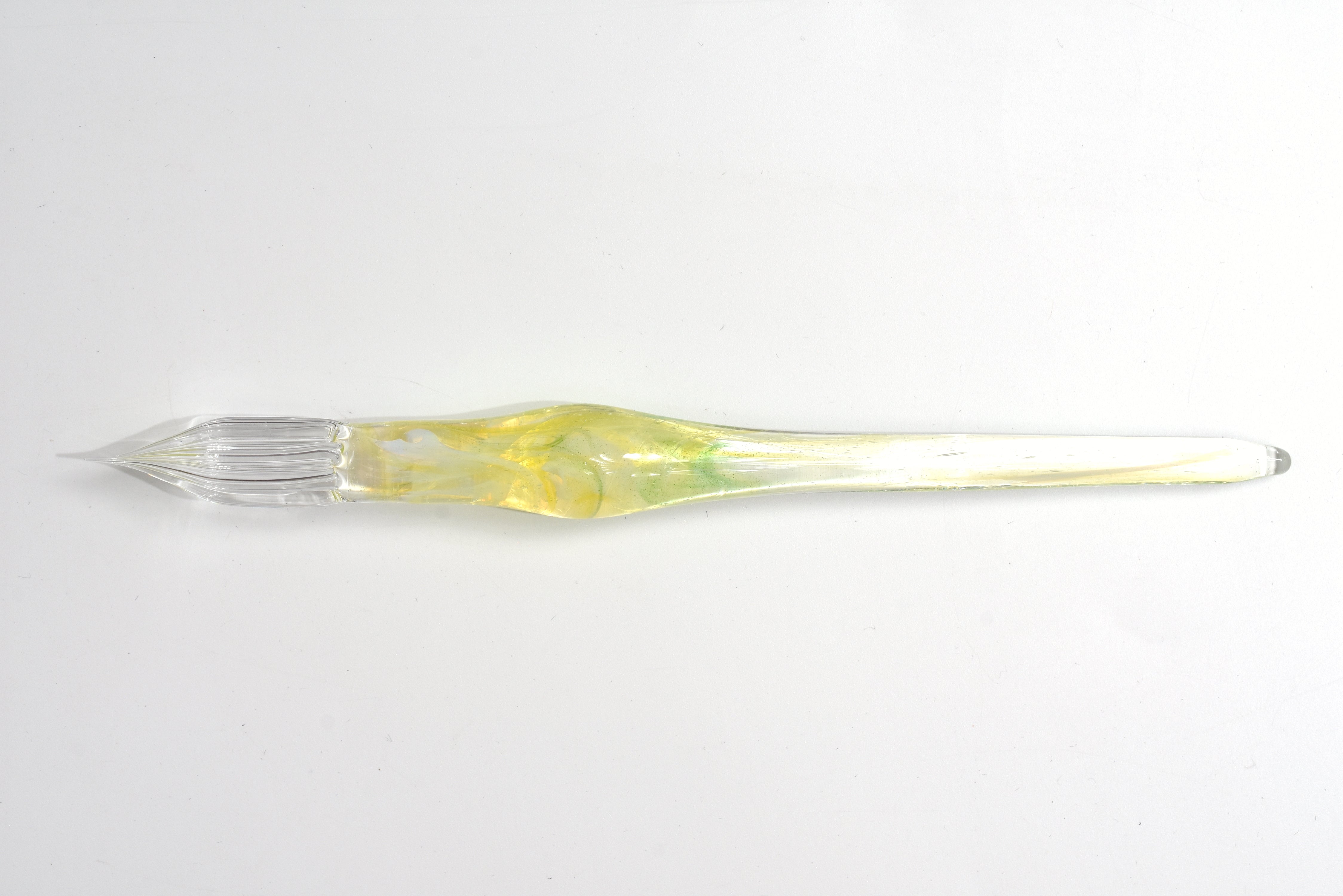 Glass Studio AUN Glass Pen - Marble - Lemon Drop – Yoseka Stationery