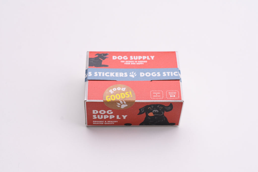 Miniature Shipping Box Flake Sticker Set - Dog Products