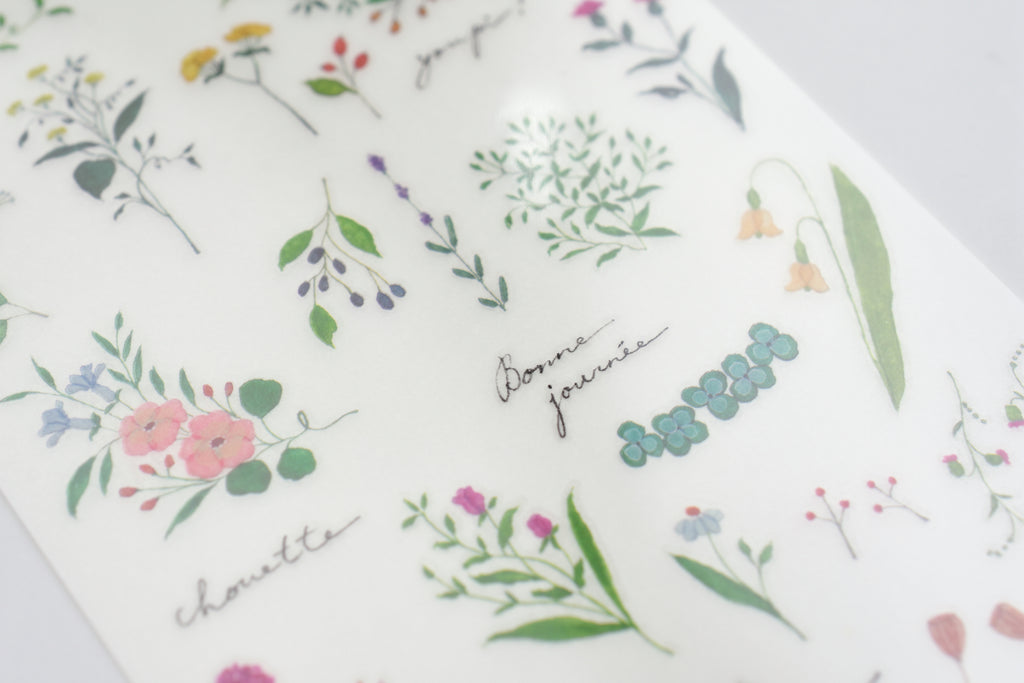 Midori Transfer Stickers - Flowering Plants