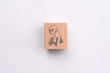 La Dolce Vita Rubber Stamp - Embroidered Collar Girl
