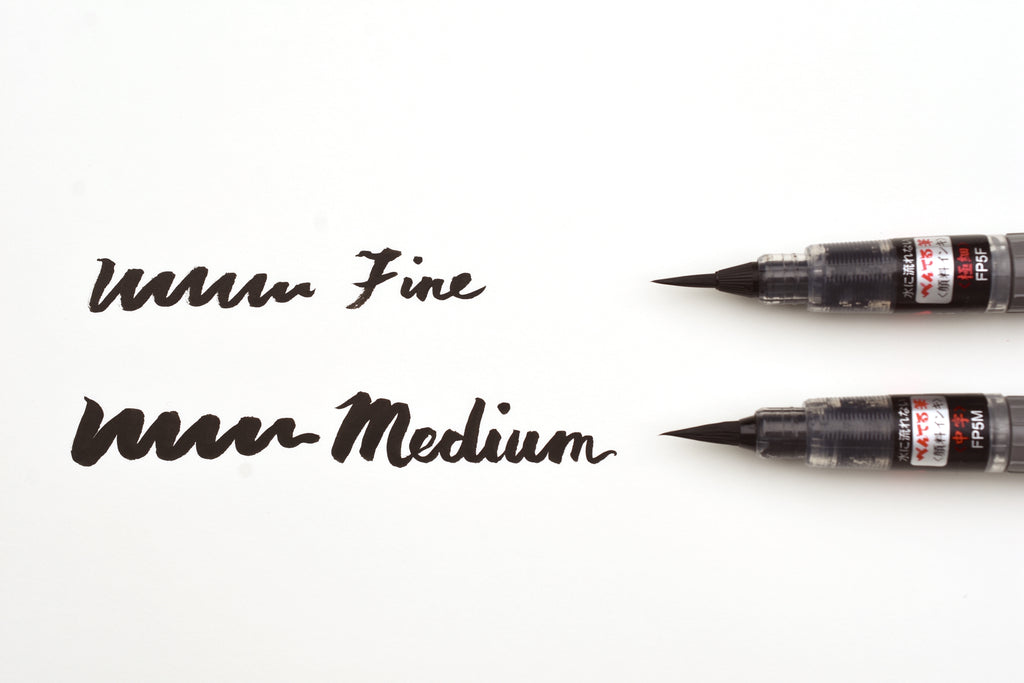 Pentel Fude Quick Dry Pigment Ink Brush Pen - Black Ink - Medium Tip –  Bunbougu