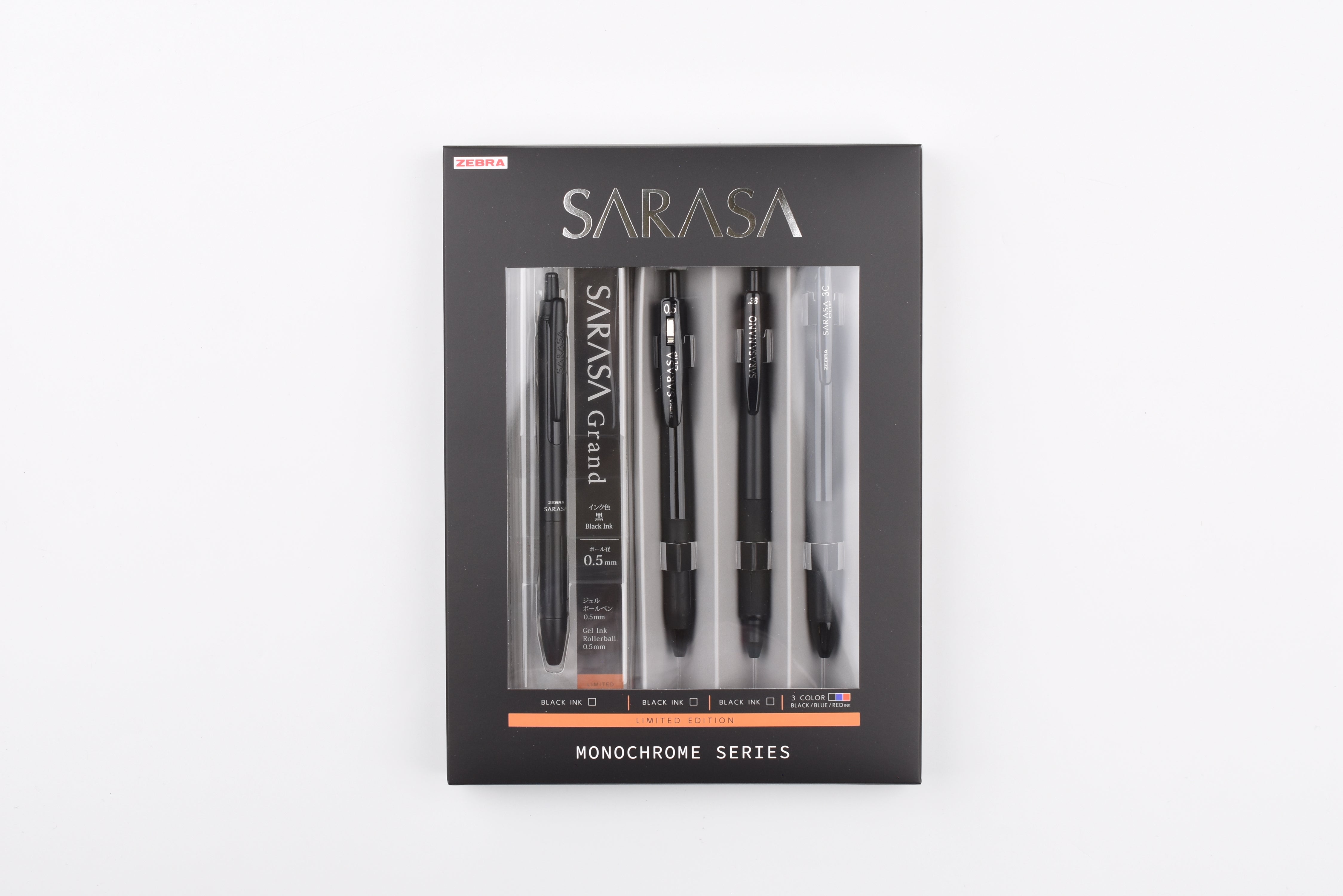 Sarara★　24 Zebra SARASA - Monochrome Series - Black Set - Limited Edition