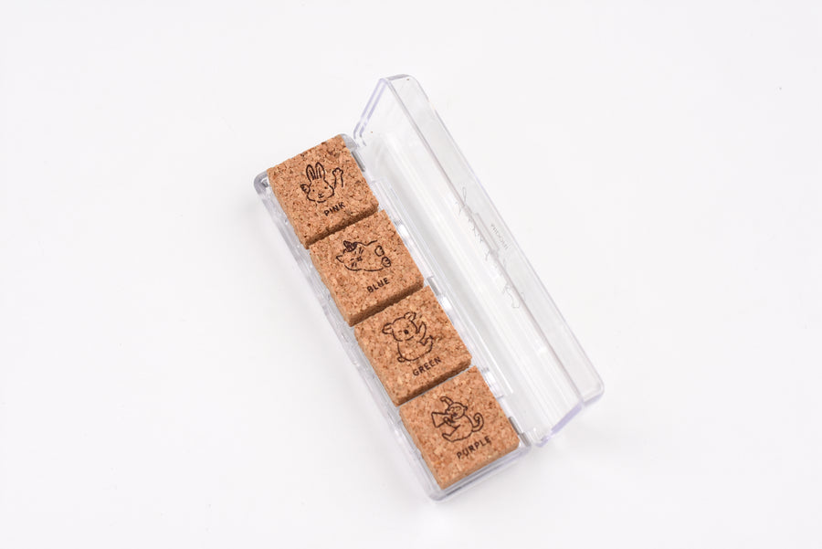 Yuru Log Paintable Stamp - Pre-Inked - Animal Poses