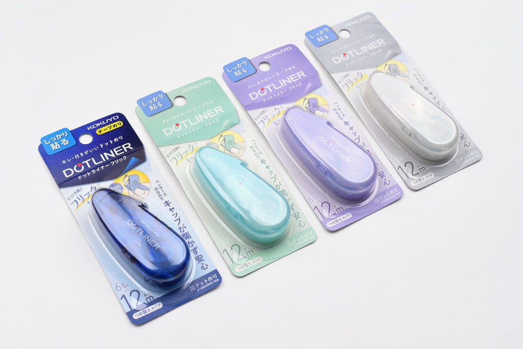 Kokuyo Dotliner Adhesive Glue Tape Roller - Sky Blue