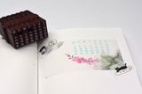 Shachihata Perpetual Calendar Stamp - English
