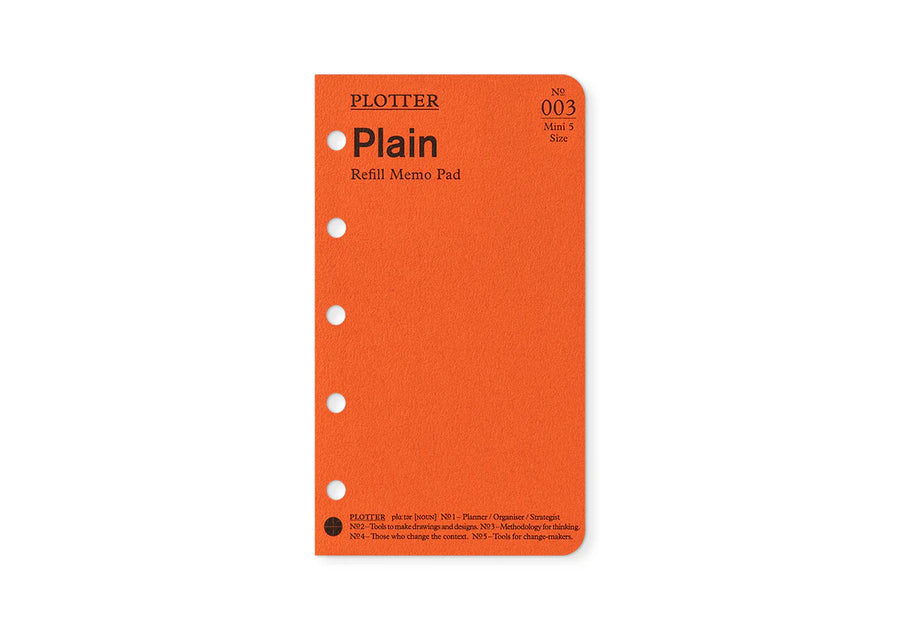 PLOTTER Refill Memo Pad - Mini 5 Size