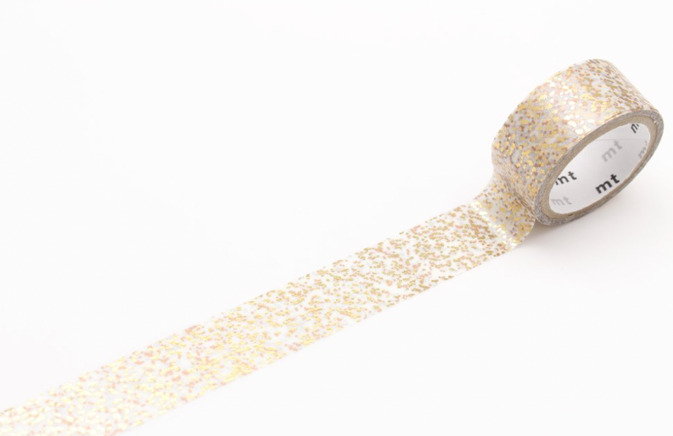  mt Fab Washi Tape - Foil Stamp - Gold Dust - 15 mm x 3 m