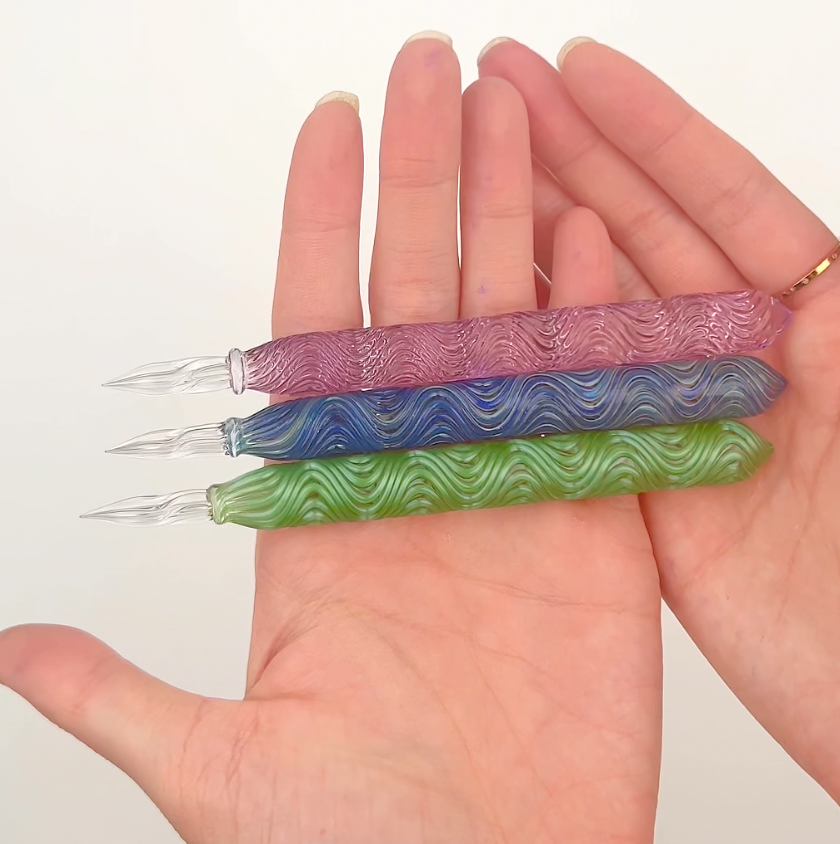 HASE Glass Studio Glass Pen - Ripples – Yoseka Stationery