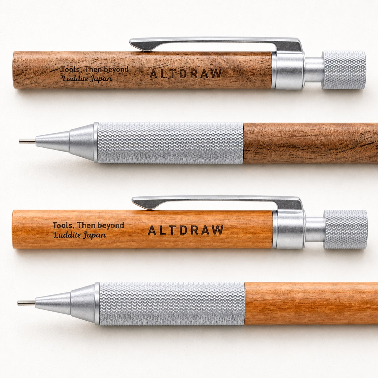 LUDDITE Mechanical Pencil - AltDraw Matte Silver - 0.5mm (Coming