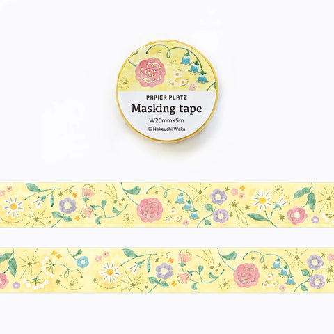Papier Platz x Nakauchi Waka - Bright Flower Masking Tape