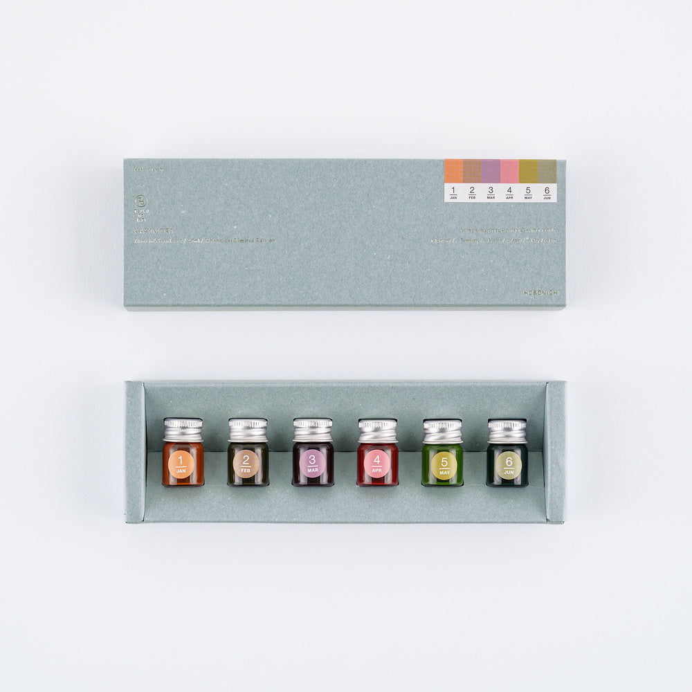 Hobonichi 2027 - Kakimori x TSUKI no IRO: Mini Ink Bottle Set (Jan