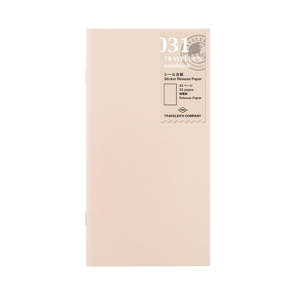 Books Kinokuniya: TRAVELER'S notebook Sticker Release Paper - Regular Size  / Designphil (Japan) (4902805144292)