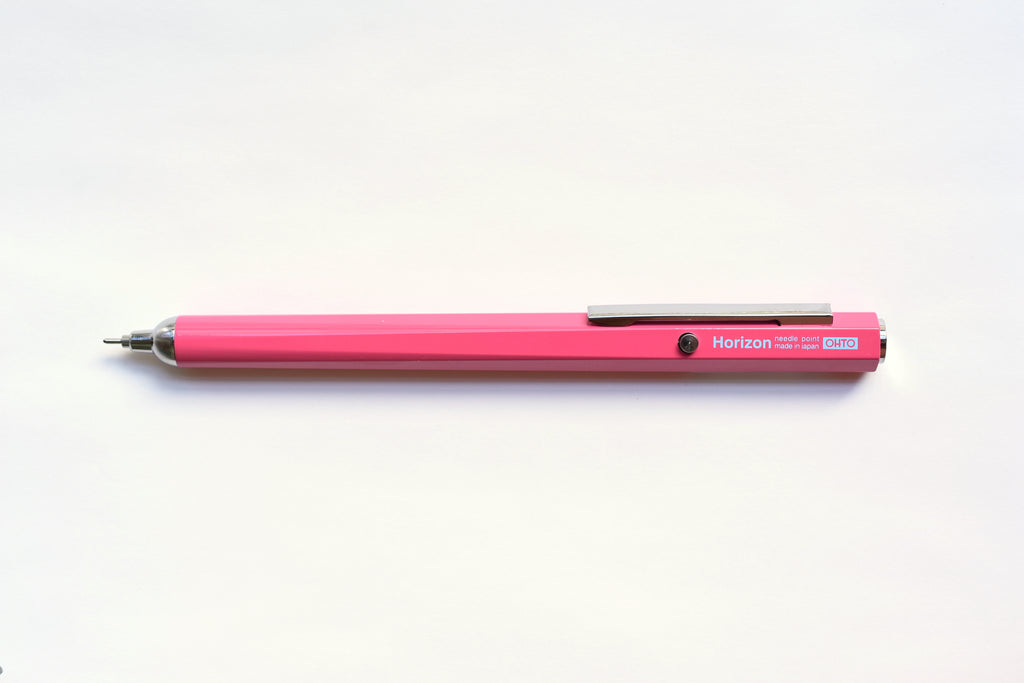 Ohto Needle-Point Slim Line 03 Ballpoint Pen - 0.3 mm- Pink Body