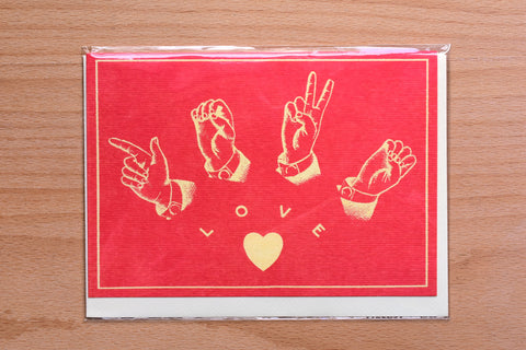 Love Sign Language Greeting Card