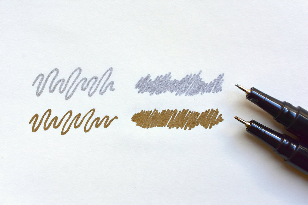 Pilot Super Color Metallic Paint Marker Pen Extra Fine Twin Pack Gold &  Silver