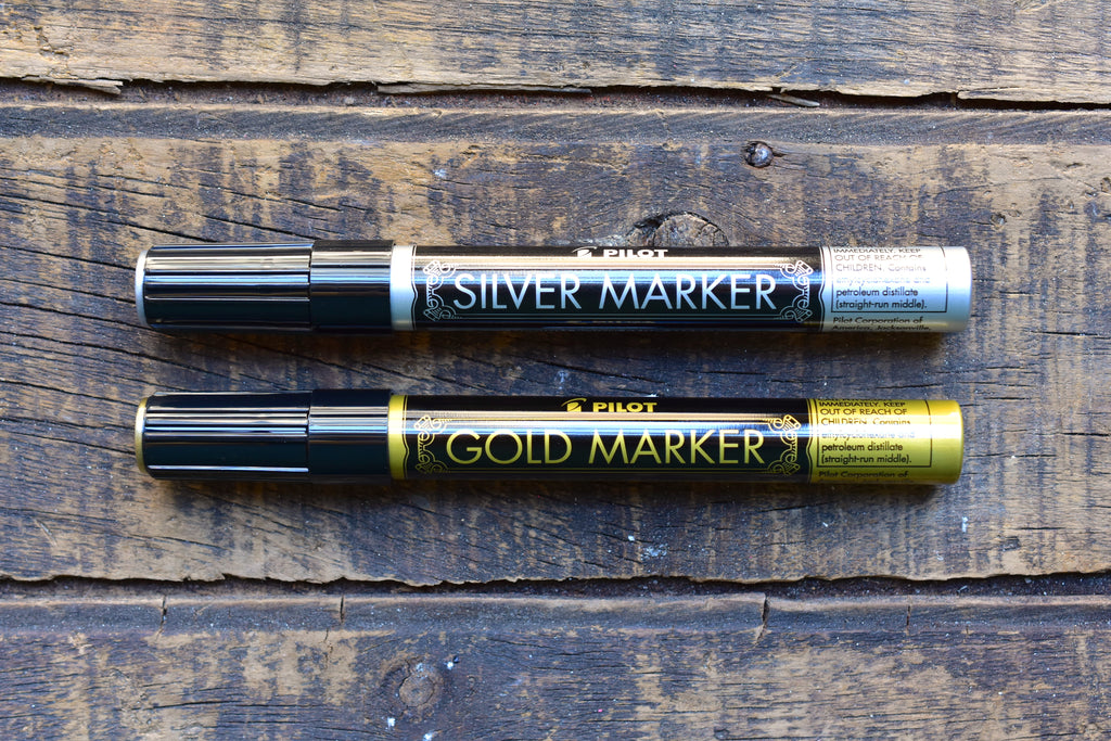 Pilot Gold & Silver Metallic Paint Marker - Medium – Yoseka Stationery