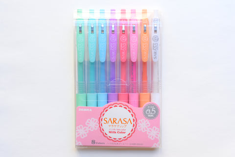 SARASA Clip Milk Color - 0.5mm - Set of 8