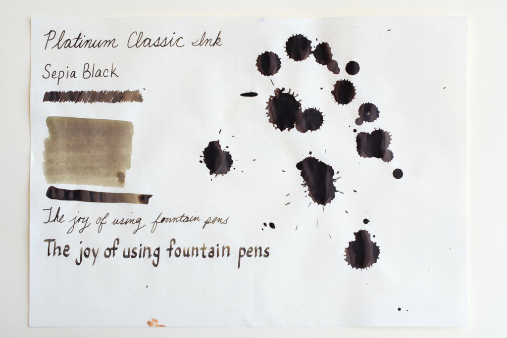 Platinum Classic Sepia Black Ink - 60 ml Bottle