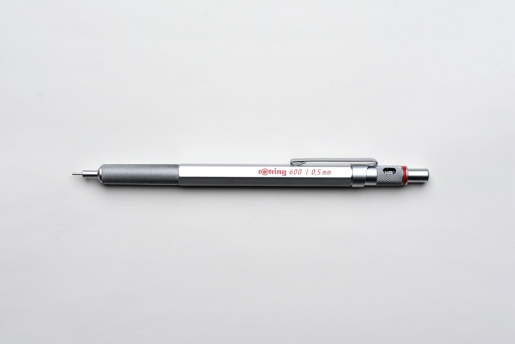 rotring 600 Mechanical Pencil Silver White 0.5mm