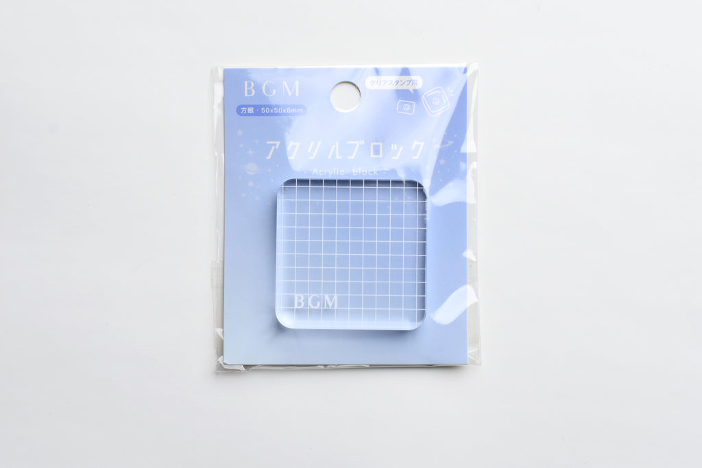 Studio Light • Essentials Acryl Stamp Block for Clear and Cling Stamps with  Grid 5x8x0.8cm Nr.03