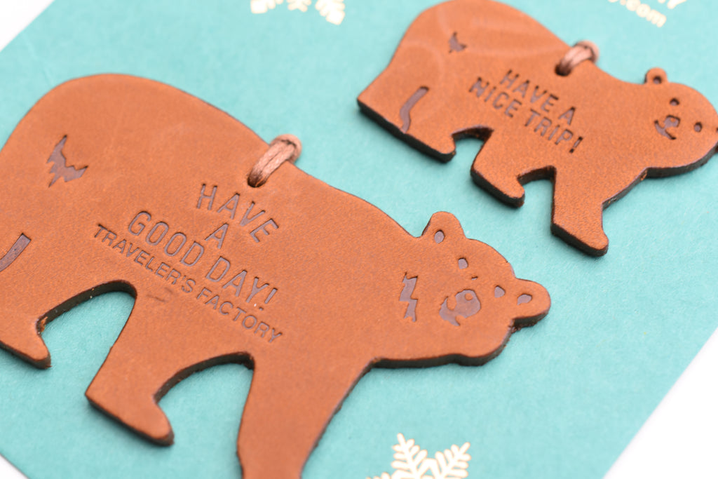 TRAVELER'S FACTORY Leather Bear Tag - The Paper Seahorse