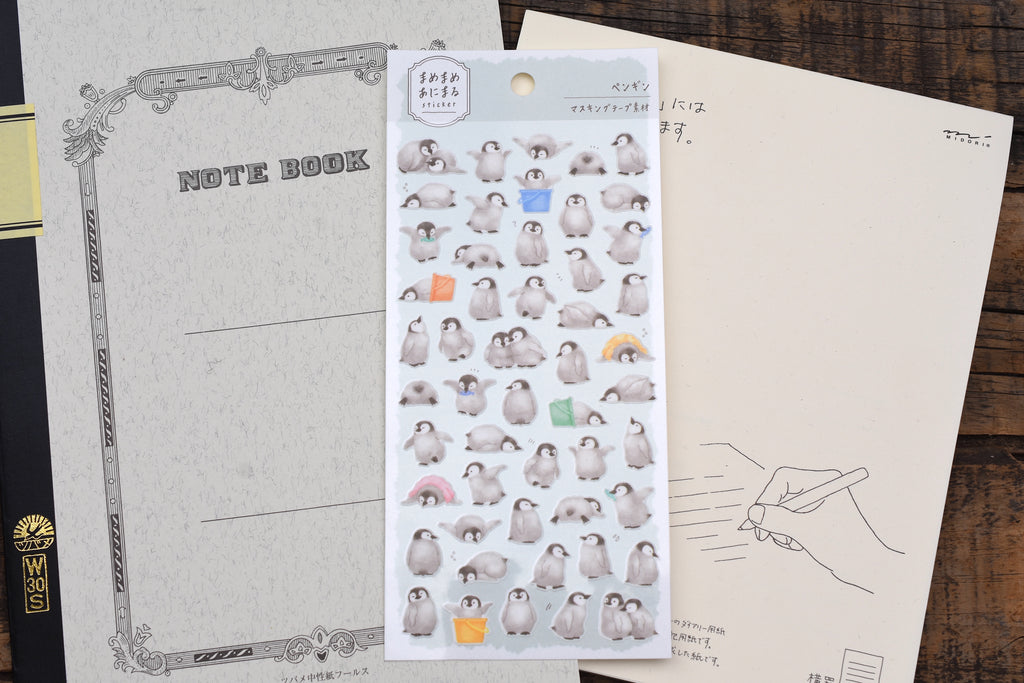 Chunky Animals Washi Stickers - Penguin – Yoseka Stationery