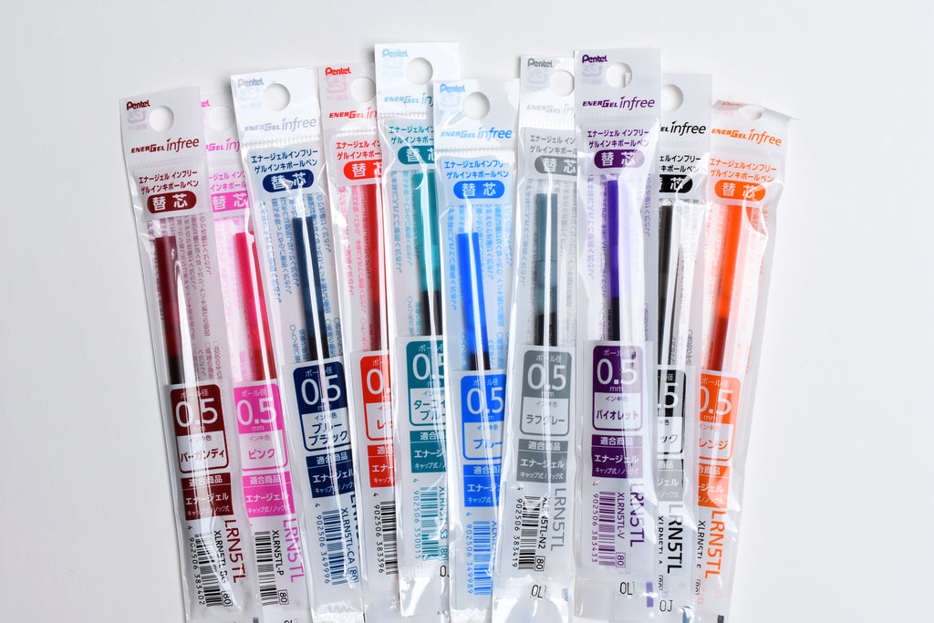 Pentel Energel Infree XLRN5TL - Needle Tip Roller Pen Refill - 0.5 mm –  Yoseka Stationery