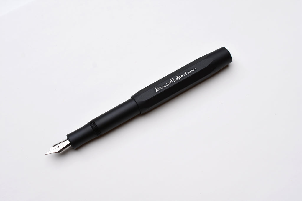 Kaweco AL SPORT Fountain Pen Black I Premium Fountain Pen for Ink  Cartridges I Exclusive Fountain Pen 13 cm I Nib: F (Fine)