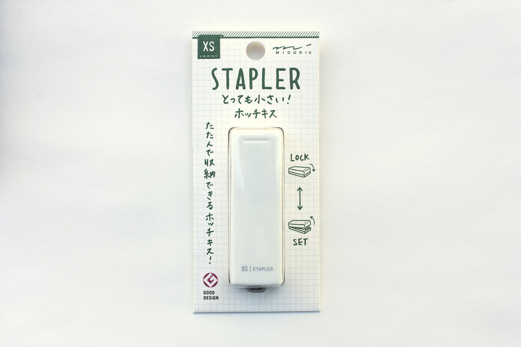 Midori Xs Compact Stapler - White