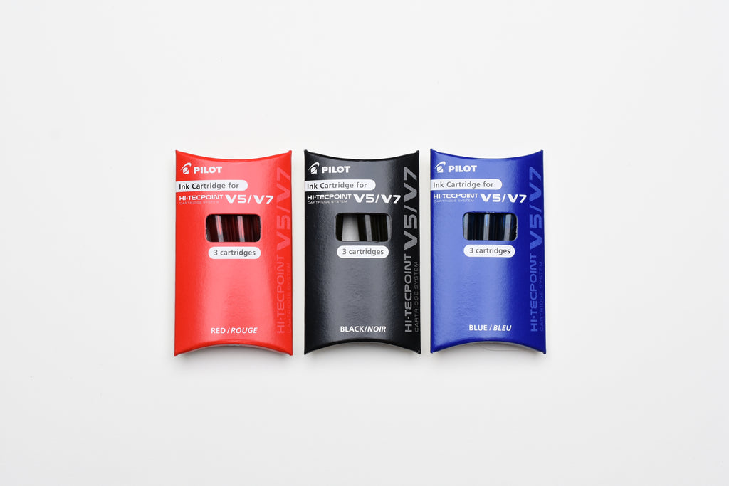Pilot V5/V7 Refill - Pack of 3 Cartridges – Yoseka Stationery