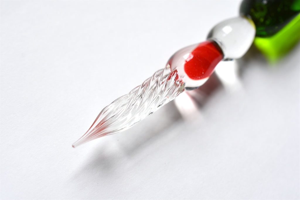 Glass Pen ASMR: J. Herbin Tapered Frosted Glass Dip Pen 