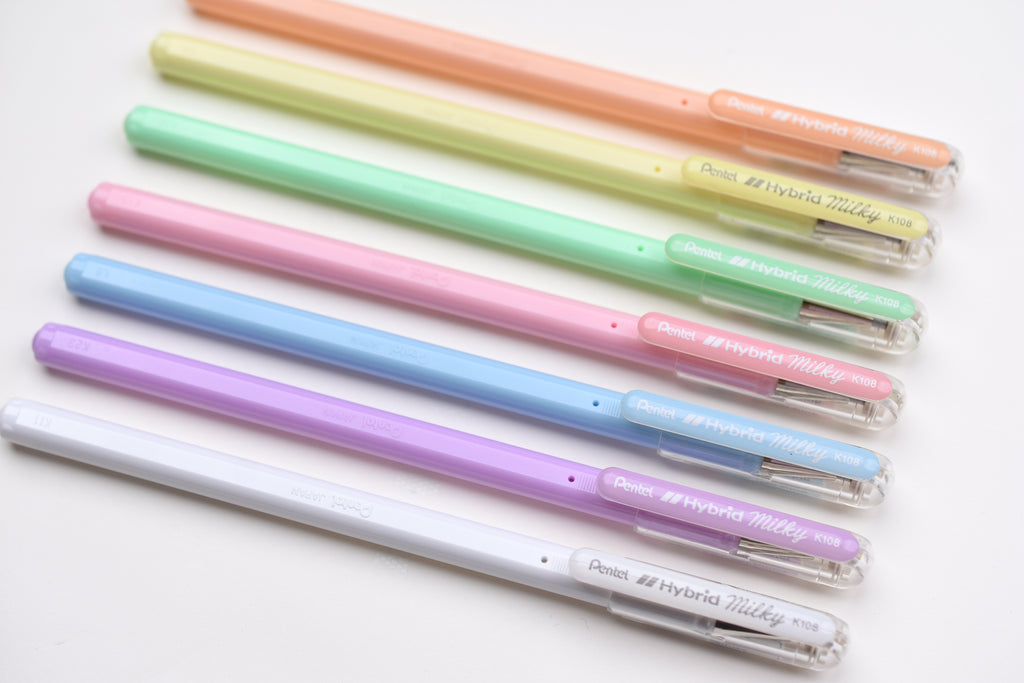 Pentel Hybrid Milky Gel Pen - 0.8mm – Yoseka Stationery