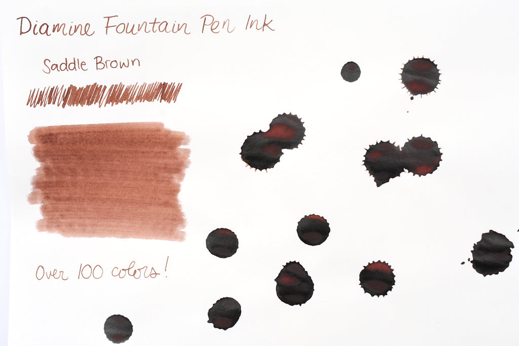 Diamine Fountain Pen Ink - Saddle Brown - 30mL – Yoseka Stationery
