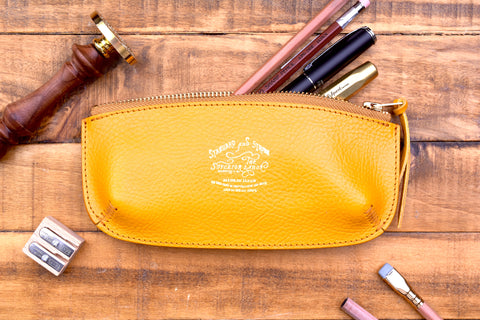 The Superior Labor Toscana Leather Pen Case - Yellow