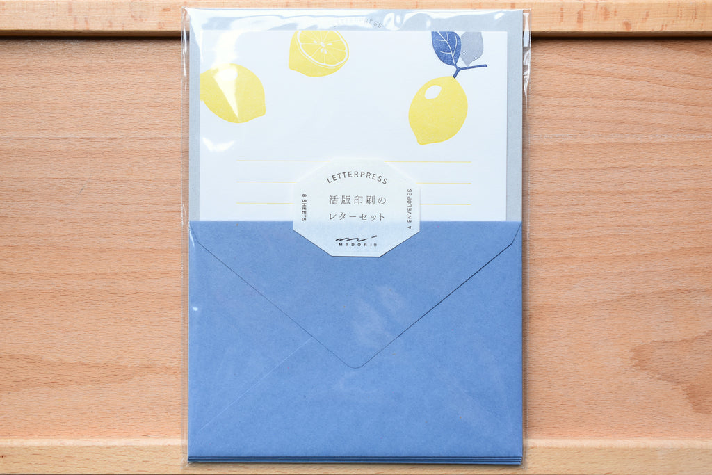 Letterpress Letter Set - Lemon