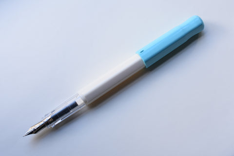 Pilot Kakuno Fountain Pen - White Barrel/Turquoise Cap - Fine Nib