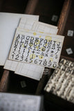 LCN DIY Mini Rubber Stamp Set - Antique Typewriter Alphabets (Limited Edition)