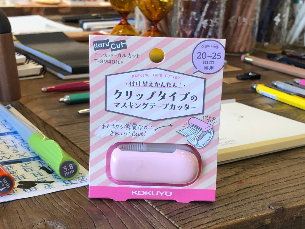 Kokuyo Karu Cut Washi Tape Cutter Pink / 20-25mm