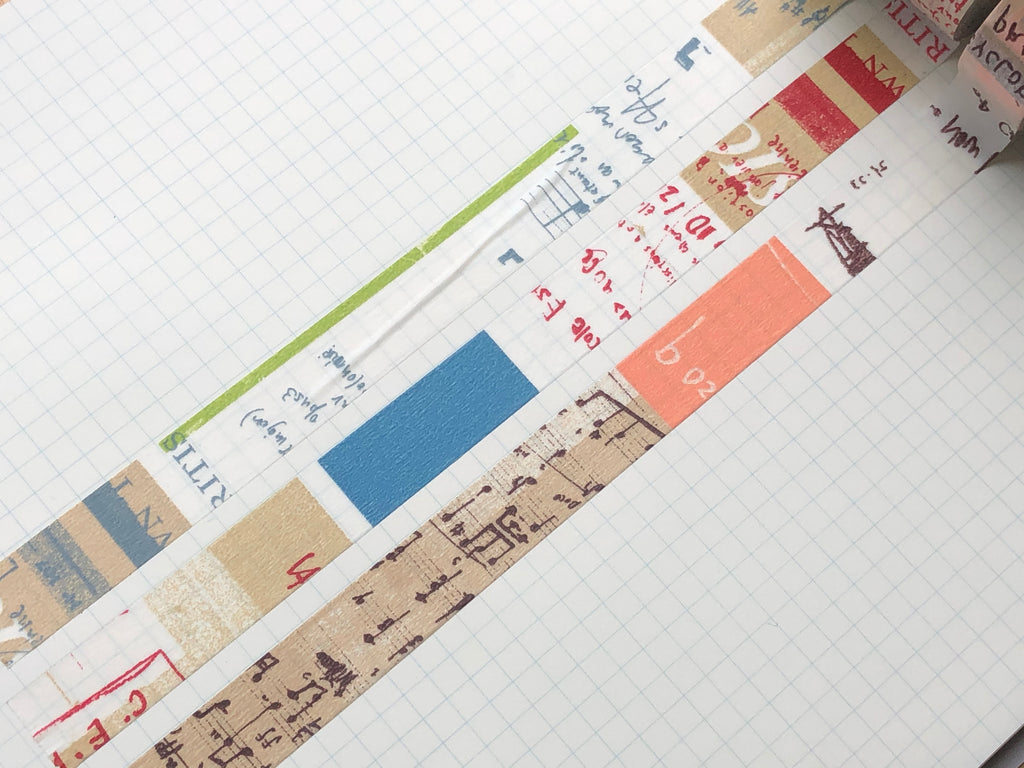 Classiky x Yoko Inoue Vintage-style Old Book Collage Washi Tape 3pc – Pinky  Elephant